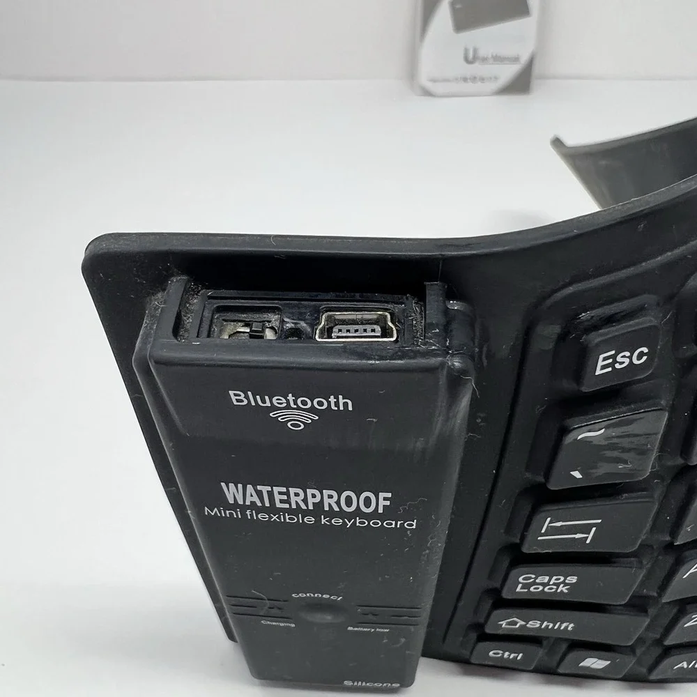 Flexible Silicone Waterproof Keyboard Bluetooth Portable and Foldable